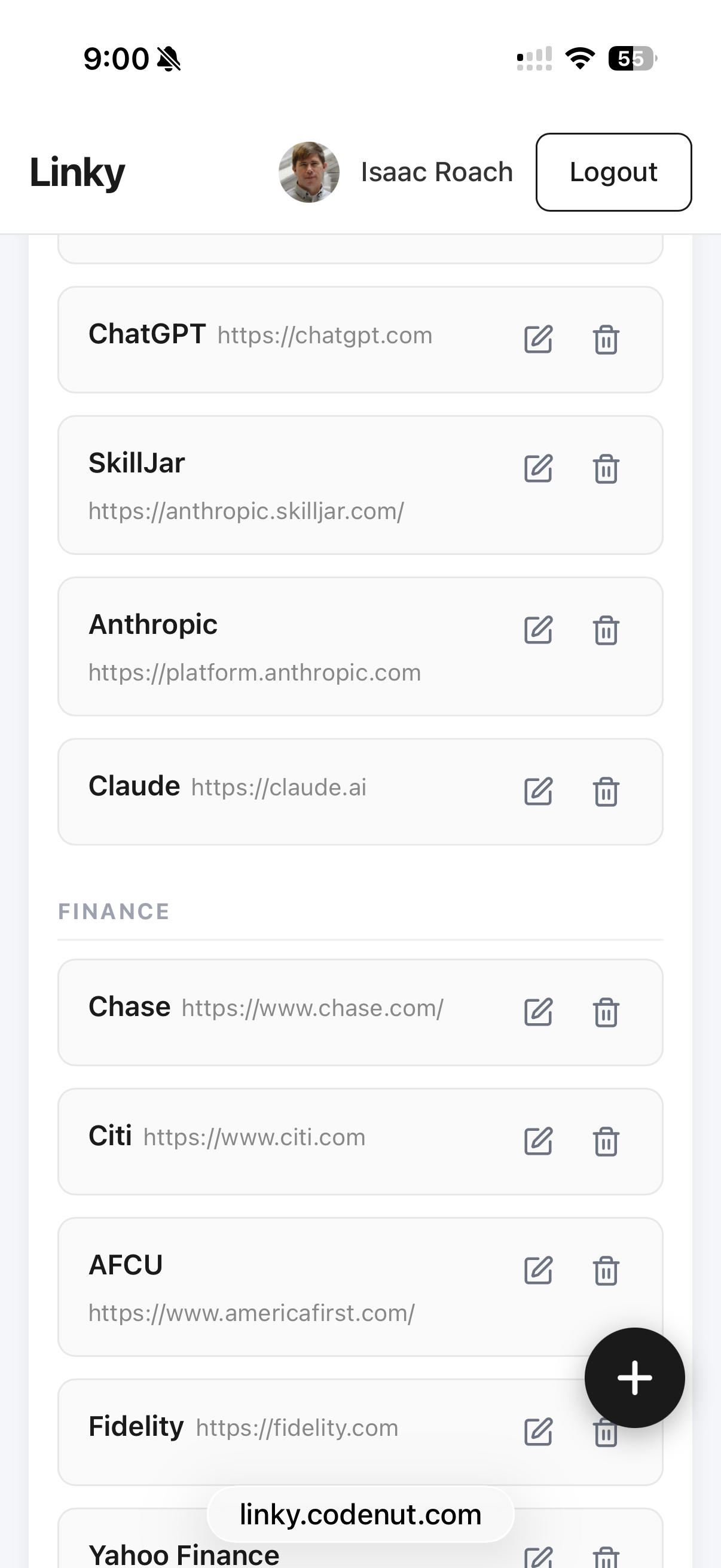 Linky app screenshot